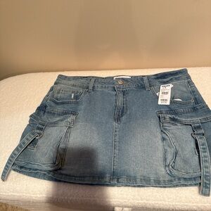 NWT Jean Cargo Skirt size L from Tillys